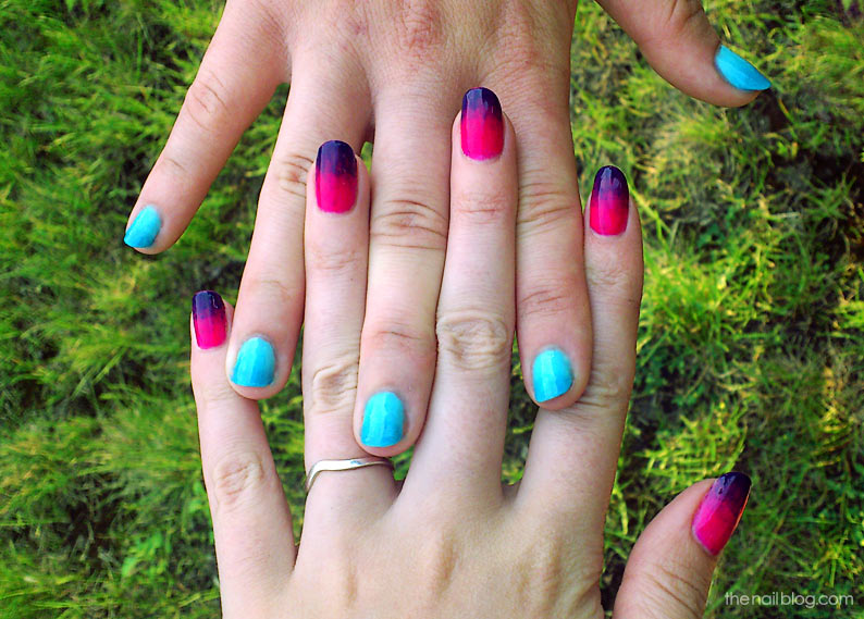 gradiens ombre nails manicure